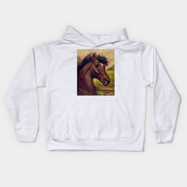 Horse Kids Hoodie by ChrisShotFirst